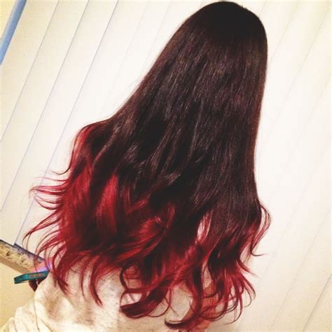 Long Curly Hair Love The Red Ends Red Hair Tips