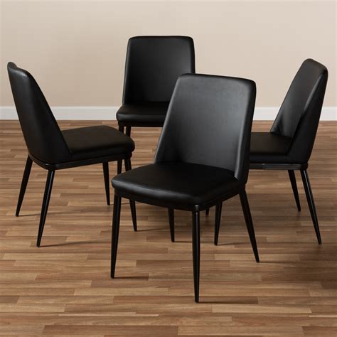 Add style to any home or office with our collection of leather accent chairs we recommend a good leather cleaner and conditioner to care for your top grain leather chair. Baxton Studio Darcell Modern and Contemporary Black Faux ...