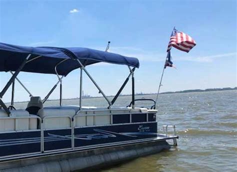 In This Example The Pontoon Boat Uses The Taylor Made Mounting Kit With