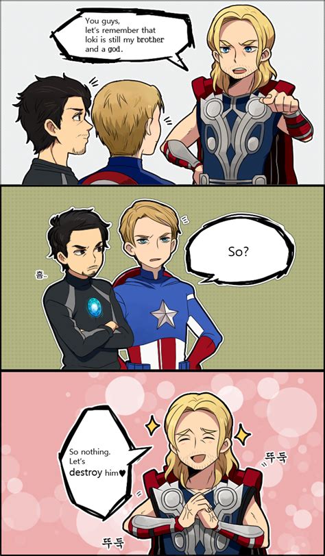 captain america iron man steve rogers thor and tony stark marvel and 1 more drawn by laphy