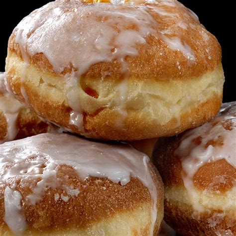 I'm not 100% happy with the actual donut recipe yet so won't. Bavarian cream (vanilla pudding) filled donuts dusted with ...