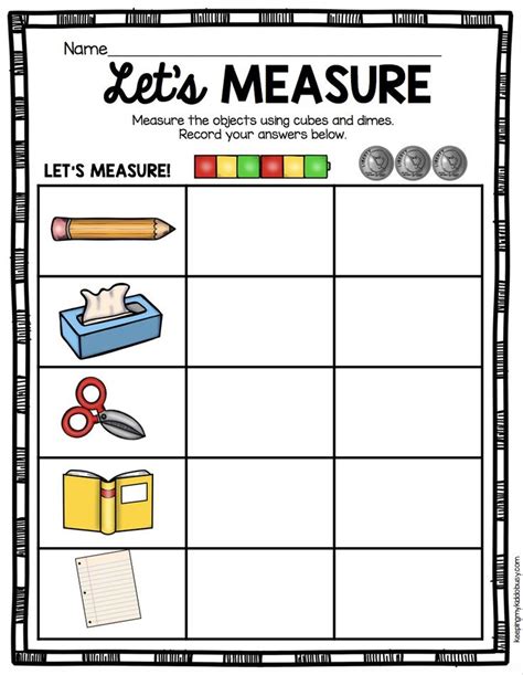 4 Worksheet Free Preschool Kindergarten Worksheets Measurement Measure