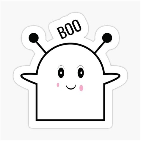 Boo Ghost Sticker Cute Ghost Sticker Sticker For Sale By