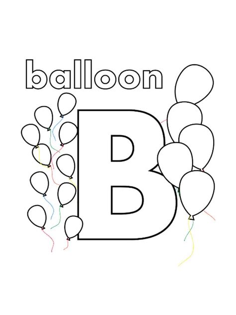 Letter B Coloring Pages