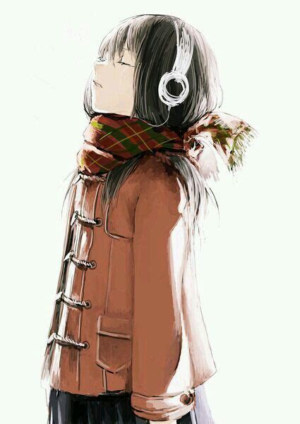 Cool Anime Girl Listening To Music Sad Seleran