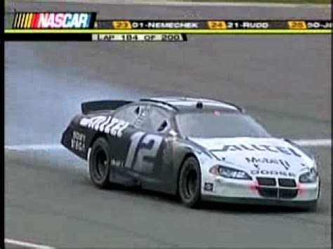 Brian vickers' tire rolls into the infield and. 2004 Pocono 500 - Ryan Newman Crash - YouTube