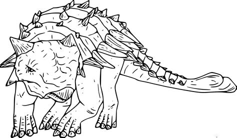 Dinosaur Cartoon Ankylosaurus Coloring Page Printable Porn Sex Picture