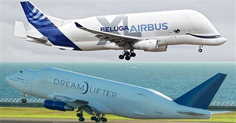 Airbus et boeing possèdent tous les deux leur mastodonte, le beluga en europe, le dreamlifter de l'autre côté de l'atlantique. Meet The Boeing Dreamlifter And The Airbus Beluga ...