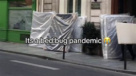 amid bedbud infestation shocking video shows a street in paris littered with old mattresses