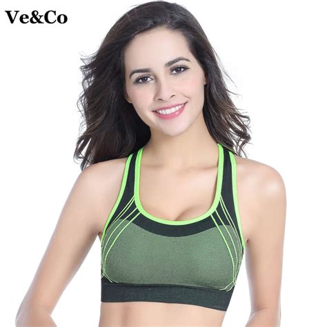 Veandco Sexy Women Running Yoga Sports Bras 2018 New Gym Bra Quick Drying Push Up Seamless Fitness