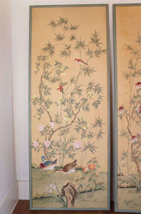 Free Download Pair Of De Gournay Hand Painted Wallpaper