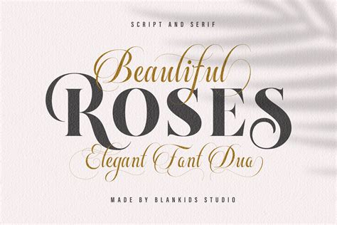 Beautiful Roses Font Duo Serif Fonts ~ Creative Market