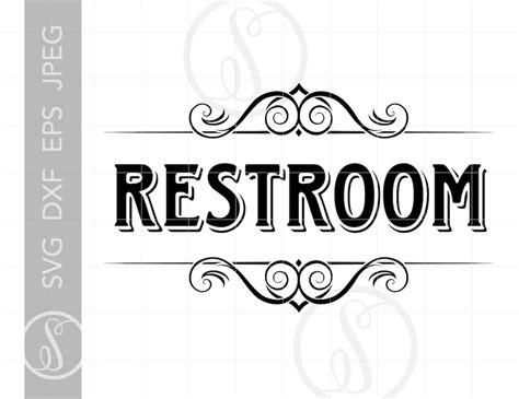 Restroom Sign Art Svg Design Restroom Svg Dxf Eps Restroom Etsy