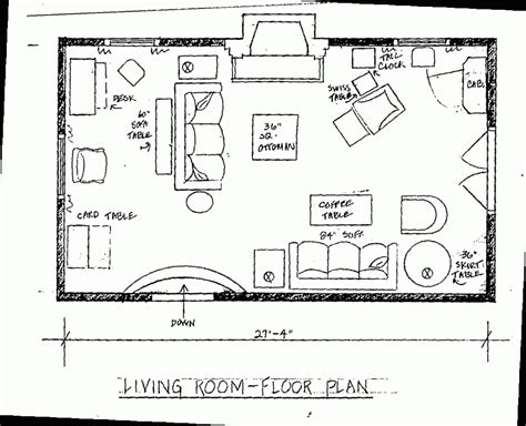 Since blueprints are drawn to scale, have them start by figuring the scale of their drawing. Living Room Floor Plan - House Plans | #85379