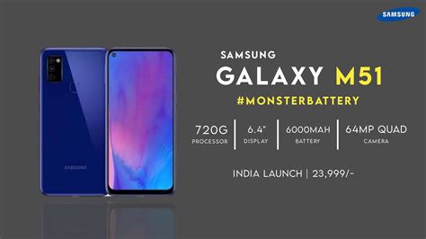 Based on test conditions for submersion in up to 1 meter of freshwater for up to 30 minutes. Samsung Galaxy M51 Price In India | Galaxy M51 Unboxing ...