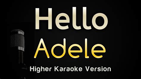 Hello Adele Karaoke Songs With Lyrics Higher Key Youtube