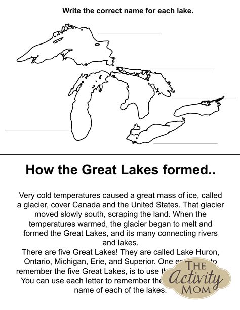 The Great Lakes For Kids Free Book The Activity Mom
