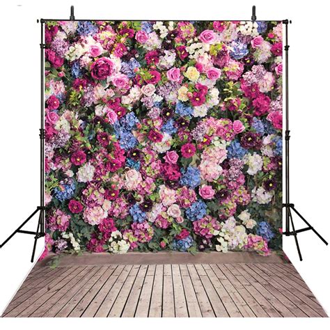Floral Wedding Photography Backdrops Flowers Vinyl Backdrop For