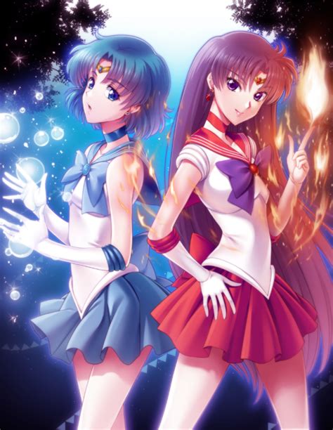 Mizuno Ami Hino Rei Sailor Mercury And Sailor Mars Bishoujo Senshi