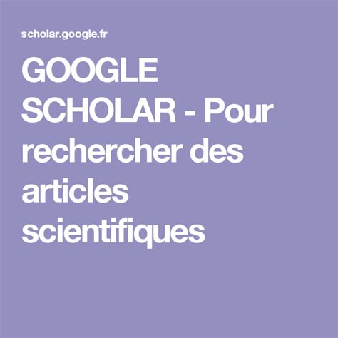 Sign in to continue to google scholar citations. GOOGLE SCHOLAR - Pour rechercher des articles ...