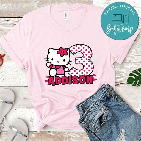 Custom Hello Kitty Birthday Shirt For Girl Bobotemp