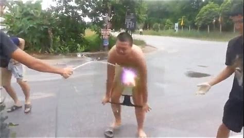 Thai Man Rubs Red Fire Ants On His Genitals Then Screams In Agony As