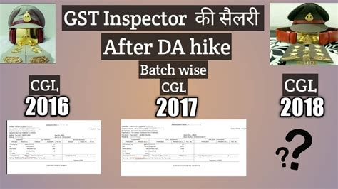 Central Excise Gst Inspectors Latest Salary After Da Increament