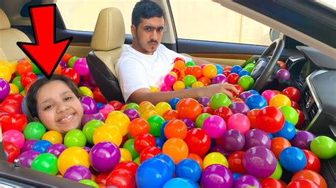 Crazy Ball Pit Car Prank On Dads Car Youtube