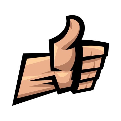 Cartoon Hand Making Positive Thumbs Up Gesture 553606 Vector Art At