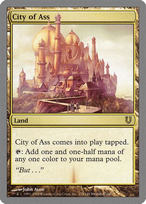 city of ass · unhinged unh 134 · scryfall magic the gathering search