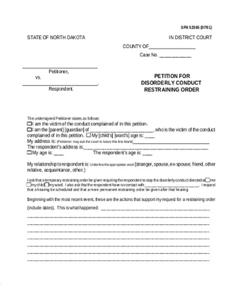 We did not find results for: FREE 8+ Sample Restraining Order Forms in PDF | MS Word