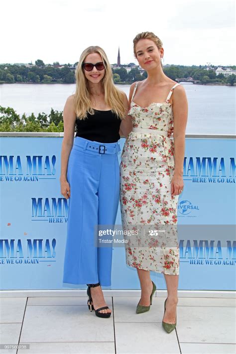 Amanda Seyfried And Lily James During The Mamma Mia Here We Go