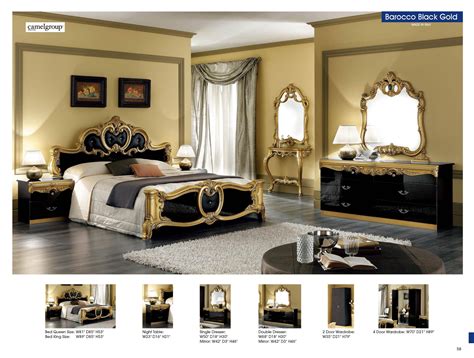 With great bedroom storage capabilities and a casual traditional style, the philip collection suits the master bedroom that recalls luxury without. ESF Barocco Luxury Glossy Black Gold King Bedroom Set 5 Classic Made in Italy (ESF-Barocco-Black ...