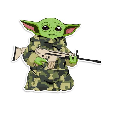 The Tactical Child Baby Yoda Vinyl Sticker Neo Tactical Gear