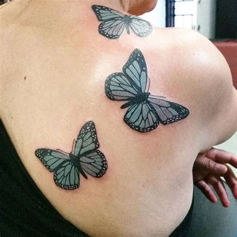 Other nature's mainly creatures like flowers, plant, leaves and vines can be merged with butterfly for curvy area of your shoulders. 27 Pleasant Butterfly Shoulder Tattoos and Designs