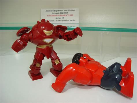 Hulkbuster Iron Man Vs Red Hulk Lego Blocos De Montar R 7990 No