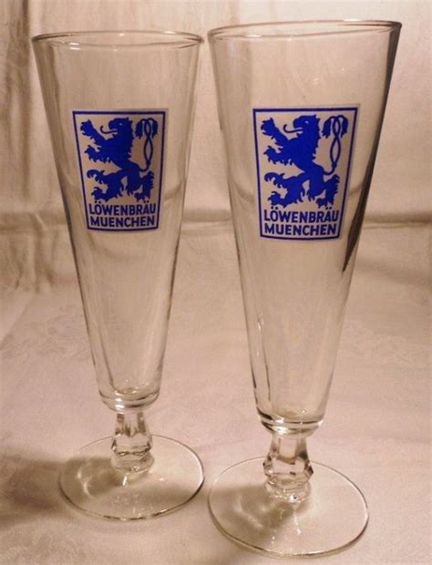 Vintage Lowenbrau Muenchen Beer Glasses Etsy German Beer Steins Glasses German Beer