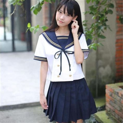 Jk Japanese Fashion Sailor Uniform Topskirt 2pcs Cosplay School