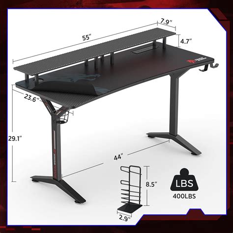 Buy Seven Warrior Gaming Desk 55inch With Led Strip And Power Outlets