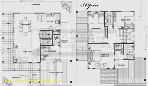 Floor Plan Two Storey Residential House Image To U