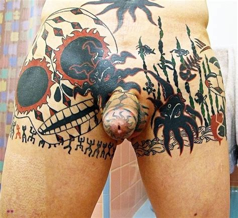 Sportsman Bulge Naked Dick Tattoo