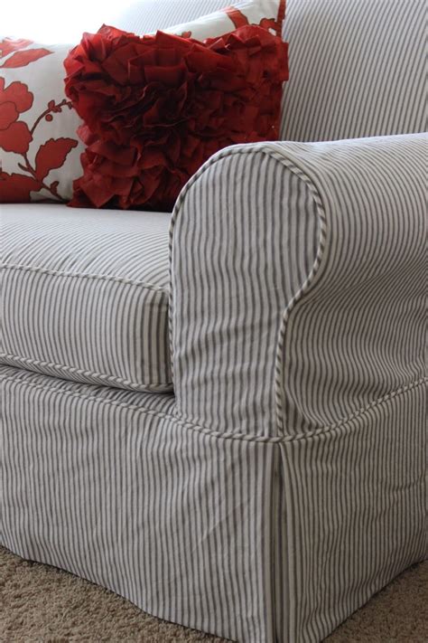 Custom Slipcovers By Shelley Ticking Stripe Chair 12