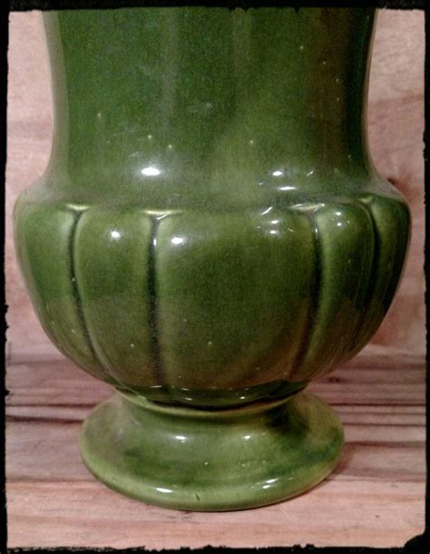 Vintage Haeger Vase Large Green No 669 Usa Pottery Collectible Vase