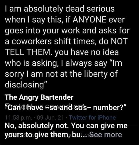 From A Member On The Angry Bartender Rmichaelsemployees