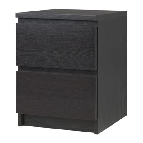 Da er soveromsserien malm et riktig valg. MALM Kommode med 2 skuffer - brunsvart - IKEA