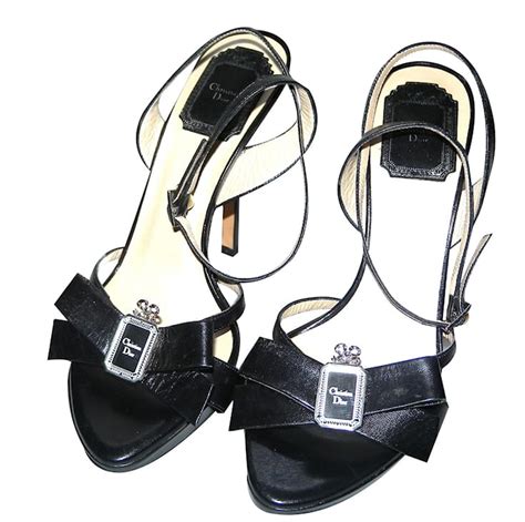 Christian Dior Sandals Black Leather Ref62187 Joli Closet