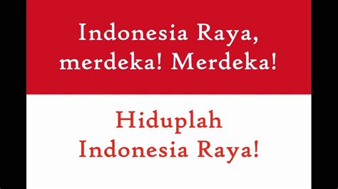 National Anthems Indonesia Indonesia Raya Lyrics Translations In