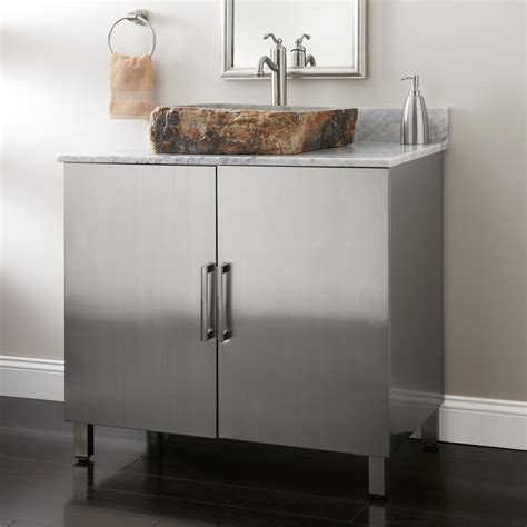 Shop for bathroom vanity cabinets sink online at target. 36" Mercutio Stainless Steel Vessel Sink Vanity