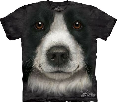The Mountain Big Face Dog Cotton T Shirt Border Collie