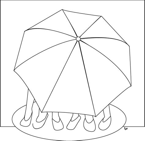 Printable Umbrella Coloring Pages